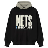 Black/Heather Gray Brooklyn Nets Fear of God x NBA Macao Sport Fit Hoodie | NBA