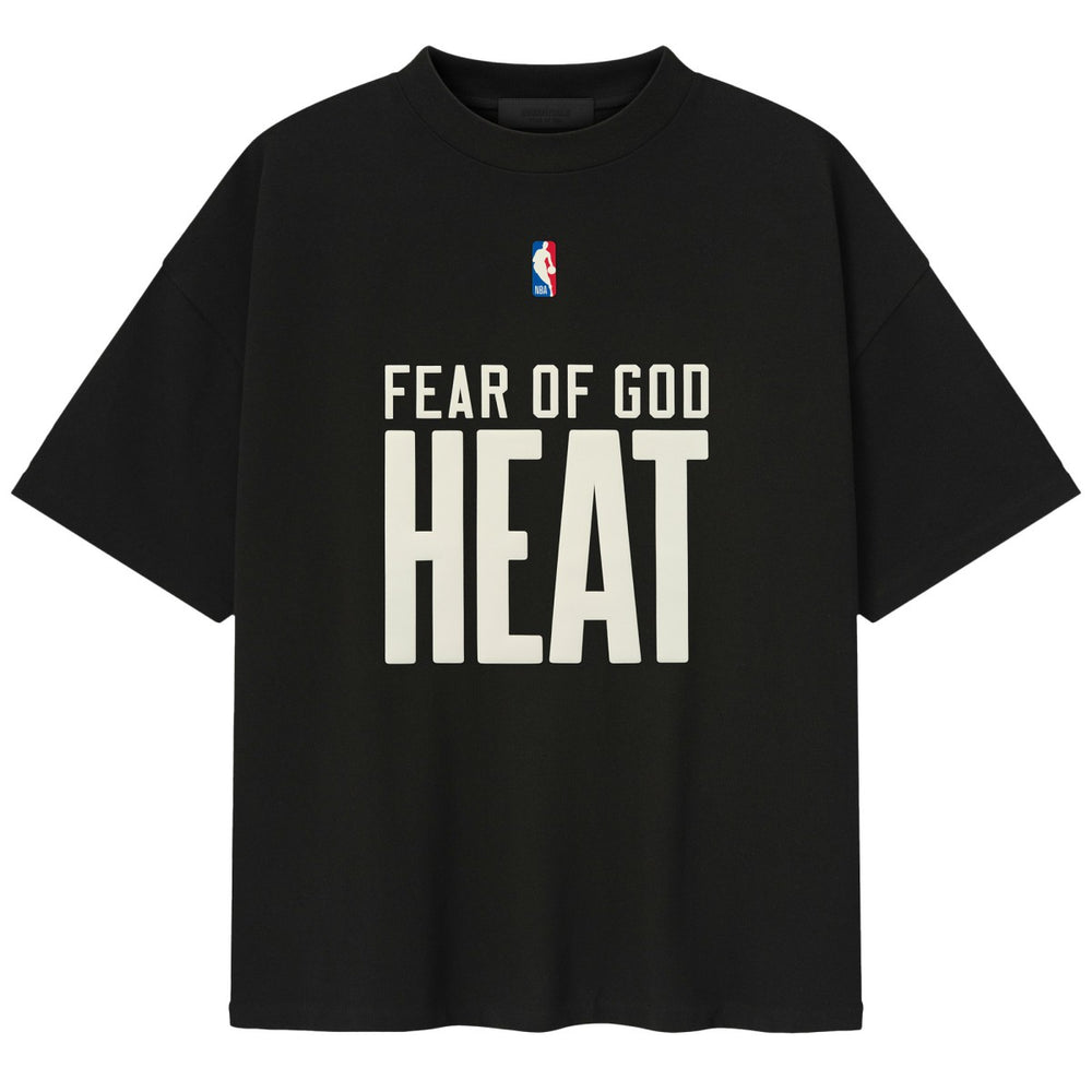 Heather Black Miami Heat Fear of God x NBA Unisex 90s T-Shirt | NBA