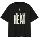 Heather Black Miami Heat Fear of God x NBA Unisex 90s T-Shirt | NBA