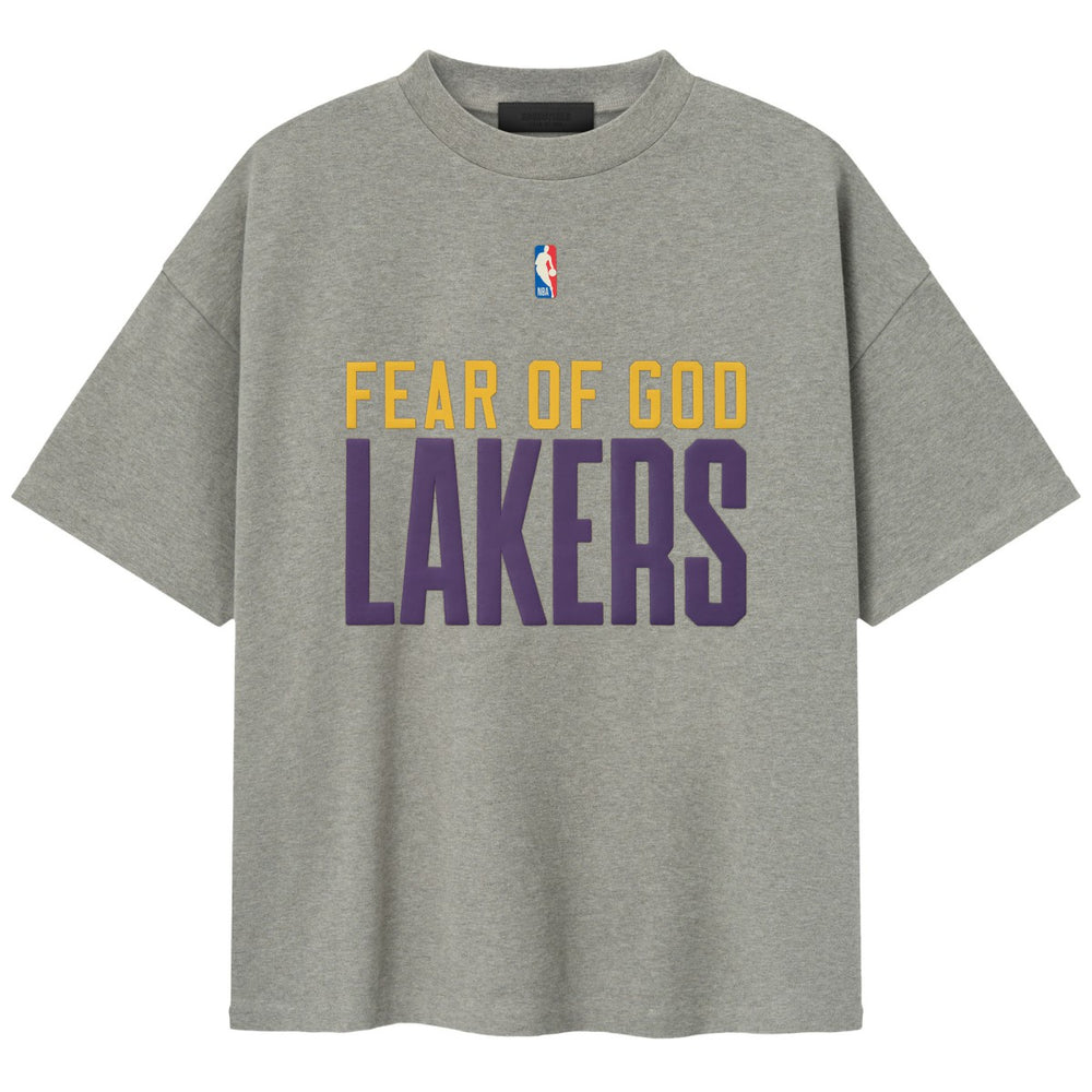 Heather Gray Los Angeles Lakers Fear of God x NBA Unisex 90s T-Shirt | NBA