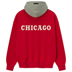 Red/Heather Gray Chicago Bulls Fear of God x NBA Unisex Sport Hoodie | NBA