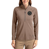 Washington Nationals Cutter & Buck Women's Adapt Eco Knit Stretch Half-Zip Pullover - MLB Pullover