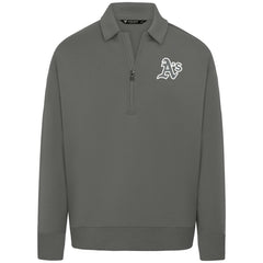 Athletics Levelwear Women's Canmore Chenille Logo Quarter-Zip Top - MLB Tops