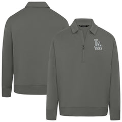 Los Angeles Dodgers Levelwear Women's Canmore Chenille Logo Quarter-Zip Top - MLB Tops