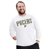White Indiana Pacers G-III Sports by Carl Banks Adaptive Printed Mesh Effect Long Sleeve T-Shirt | NBA