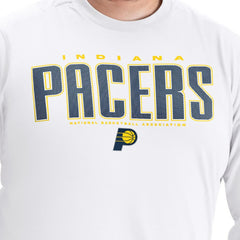 White Indiana Pacers G-III Sports by Carl Banks Adaptive Printed Mesh Effect Long Sleeve T-Shirt | NBA