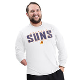 White Phoenix Suns G-III Sports by Carl Banks Adaptive Printed Mesh Effect Long Sleeve T-Shirt | NBA