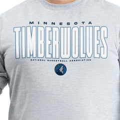 Gray Minnesota Timberwolves G-III Sports by Carl Banks Adaptive Printed Mesh Effect Long Sleeve T-Shirt | NBA