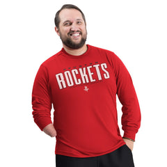 Red Houston Rockets G-III Sports by Carl Banks Adaptive Printed Mesh Effect Long Sleeve T-Shirt | NBA