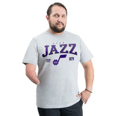 Gray Utah Jazz G-III Sports by Carl Banks Adaptive Classic Team Spirit Short Sleeve T-Shirt | NBA