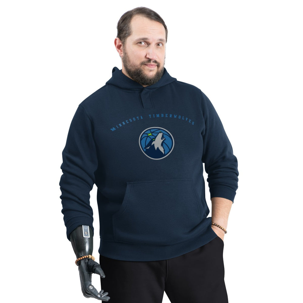 Navy Minnesota Timberwolves G-III Sports by Carl Banks Adaptive Team Arc Fleece Hoodie | NBA