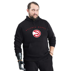 Black Atlanta Hawks G-III Sports by Carl Banks Adaptive Team Arc Fleece Hoodie | NBA