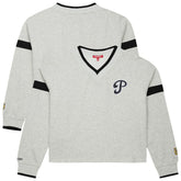 Philadelphia Phillies Mitchell & Ness Women's Cooperstown Collection V-Neck Cropped Toggle Sweatshirt - MLB Sweatshirts