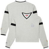 Los Angeles Dodgers Mitchell & Ness Women's Cooperstown Collection V-Neck Cropped Toggle Sweatshirt - MLB Sweatshirts