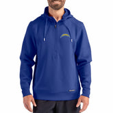 Los Angeles Chargers Cutter & Buck Roam Eco Half-Zip Recycled Pullover Hoodie | NFL Sale