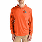 Cleveland Browns Cutter & Buck Coastline Epic Comfort Recycled Long Sleeve Hoodie T-Shirt | NFL New