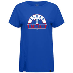 Texas Rangers Levelwear Women's Influx Banner Arch T-Shirt - MLB T-shirts
