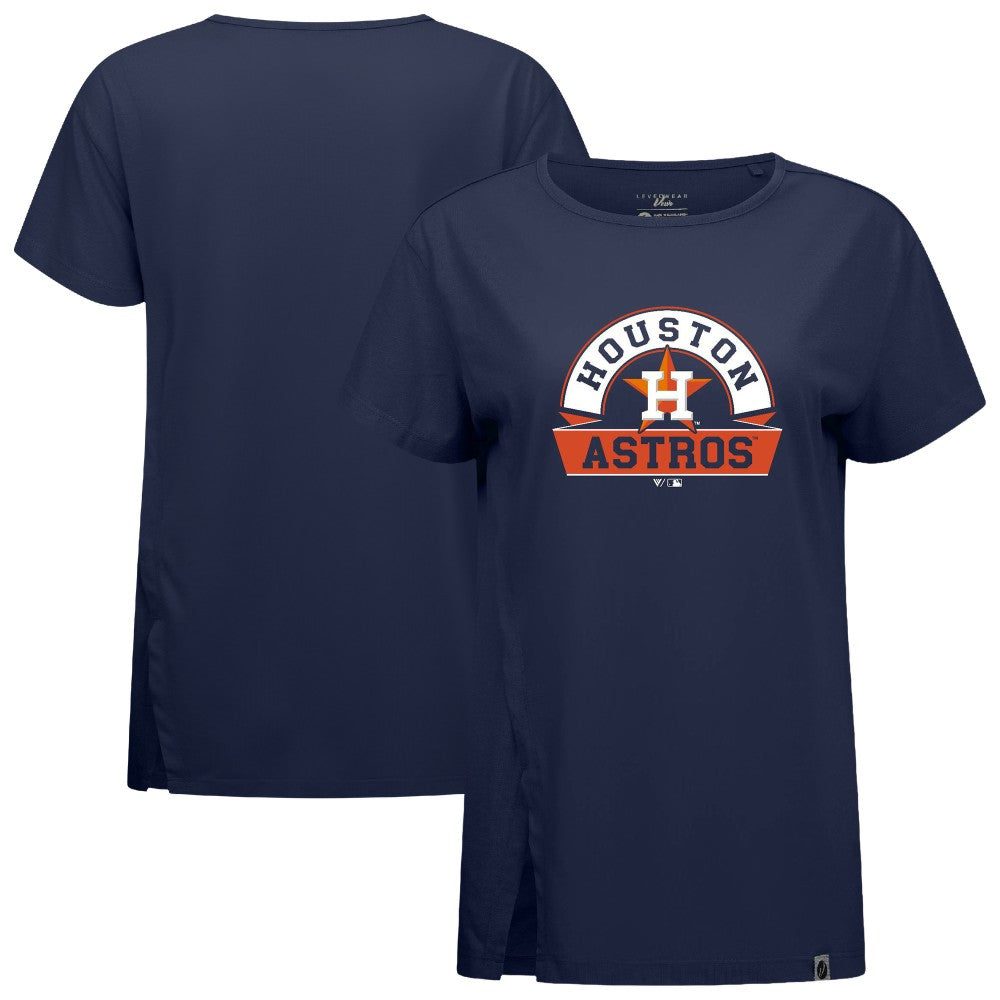 Houston Astros Levelwear Women's Influx Banner Arch T-Shirt - MLB T-shirts
