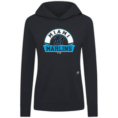 Miami Marlins Levelwear Women's Relay Banner Arch Long Sleeve T-Shirt Hoodie - MLB Hoodies