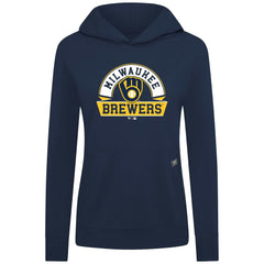Milwaukee Brewers Levelwear Women's Relay Banner Arch Long Sleeve T-Shirt Hoodie - MLB Hoodies