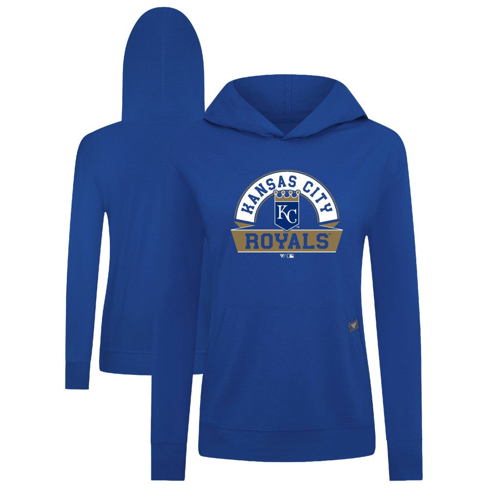 Kansas City Royals Levelwear Women's Relay Banner Arch Long Sleeve T-Shirt Hoodie - MLB Hoodies