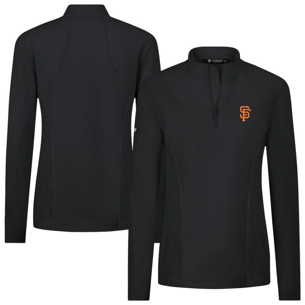 San Francisco Giants Levelwear Women's Upright Insignia 2.0 Quarter-Zip Tri-Blend Top - MLB Tops