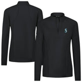 Seattle Mariners Levelwear Women's Upright Insignia 2.0 Quarter-Zip Tri-Blend Top - MLB Tops