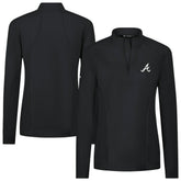 Atlanta Braves Levelwear Women's Upright Insignia 2.0 Quarter-Zip Tri-Blend Top - MLB Tops