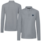 Miami Marlins Levelwear Women's Upright Insignia 2.0 Quarter-Zip Tri-Blend Top - MLB Tops