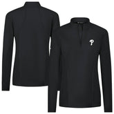 Philadelphia Phillies Levelwear Women's Upright Insignia 2.0 Quarter-Zip Tri-Blend Top - MLB Tops
