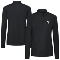 Philadelphia Phillies Levelwear Women's Upright Insignia 2.0 Quarter-Zip Tri-Blend Top - MLB Tops