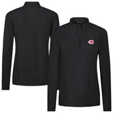 Cincinnati Reds Levelwear Women's Upright Insignia 2.0 Quarter-Zip Tri-Blend Top - MLB Tops