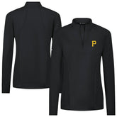 Pittsburgh Pirates Levelwear Women's Upright Insignia 2.0 Quarter-Zip Tri-Blend Top - MLB Tops