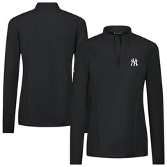 New York Yankees Levelwear Women's Upright Insignia 2.0 Quarter-Zip Tri-Blend Top - MLB Tops