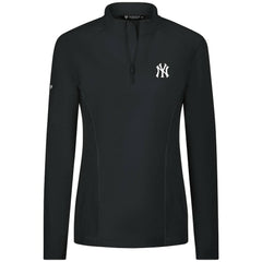 New York Yankees Levelwear Women's Upright Insignia 2.0 Quarter-Zip Tri-Blend Top - MLB Tops