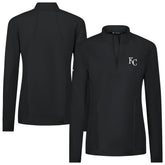 Kansas City Royals Levelwear Women's Upright Insignia 2.0 Quarter-Zip Tri-Blend Top - MLB Tops