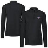 Toronto Blue Jays Levelwear Women's Upright Insignia 2.0 Quarter-Zip Tri-Blend Top - MLB Tops