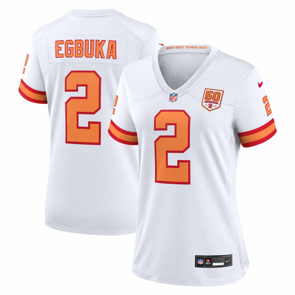 Tampa Bay Buccaneers Emeka Egbuka '76 Women's Alternate 50th Season Game Jersey | NFL Discount