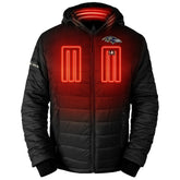 Baltimore Ravens ActionHeat 5V Battery Heated Full-Zip Hoodie Puffer Jacket | NFL US