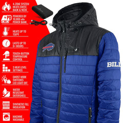 Buffalo Bills ActionHeat 5V Battery Heated Colorblock Full-Zip Puffer Jacket | NFL Discount