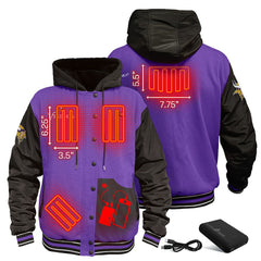 Minnesota Vikings ActionHeat 5V Battery Heated Full-Snap Varsity Jacket | NFL Near me