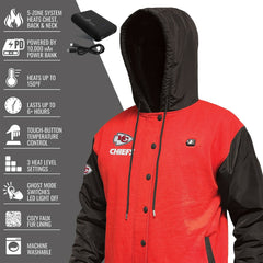 Kansas City Chiefs ActionHeat 5V Battery Heated Full-Snap Varsity Jacket | NFL Near me
