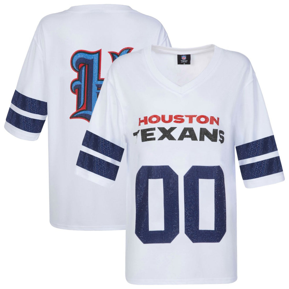 Houston Texans Cuce Women's Rhinestone V-Neck Tunic | NFL Online