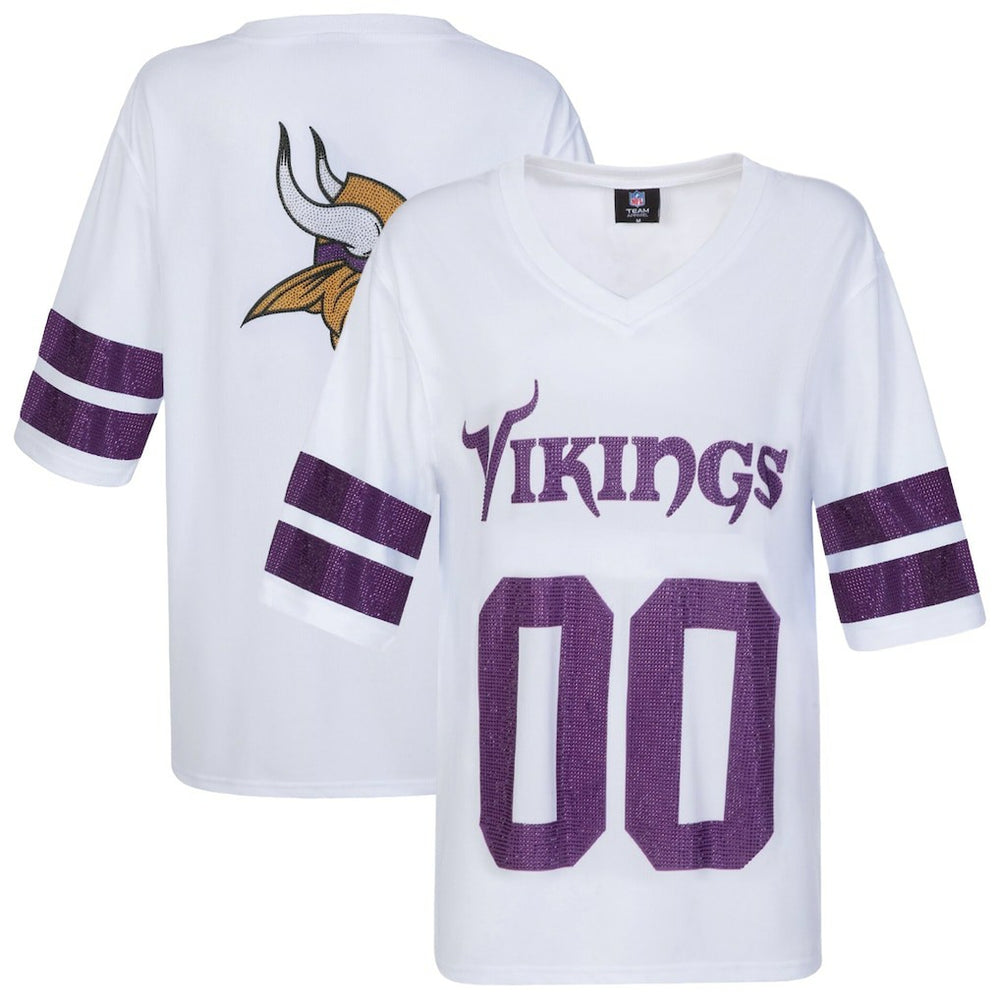 Minnesota Vikings Cuce Women's Rhinestone V-Neck Tunic | NFL Hot