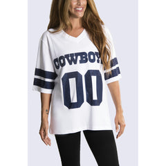 Dallas Cowboys Cuce Women's Rhinestone V-Neck Tunic | NFL Outlet