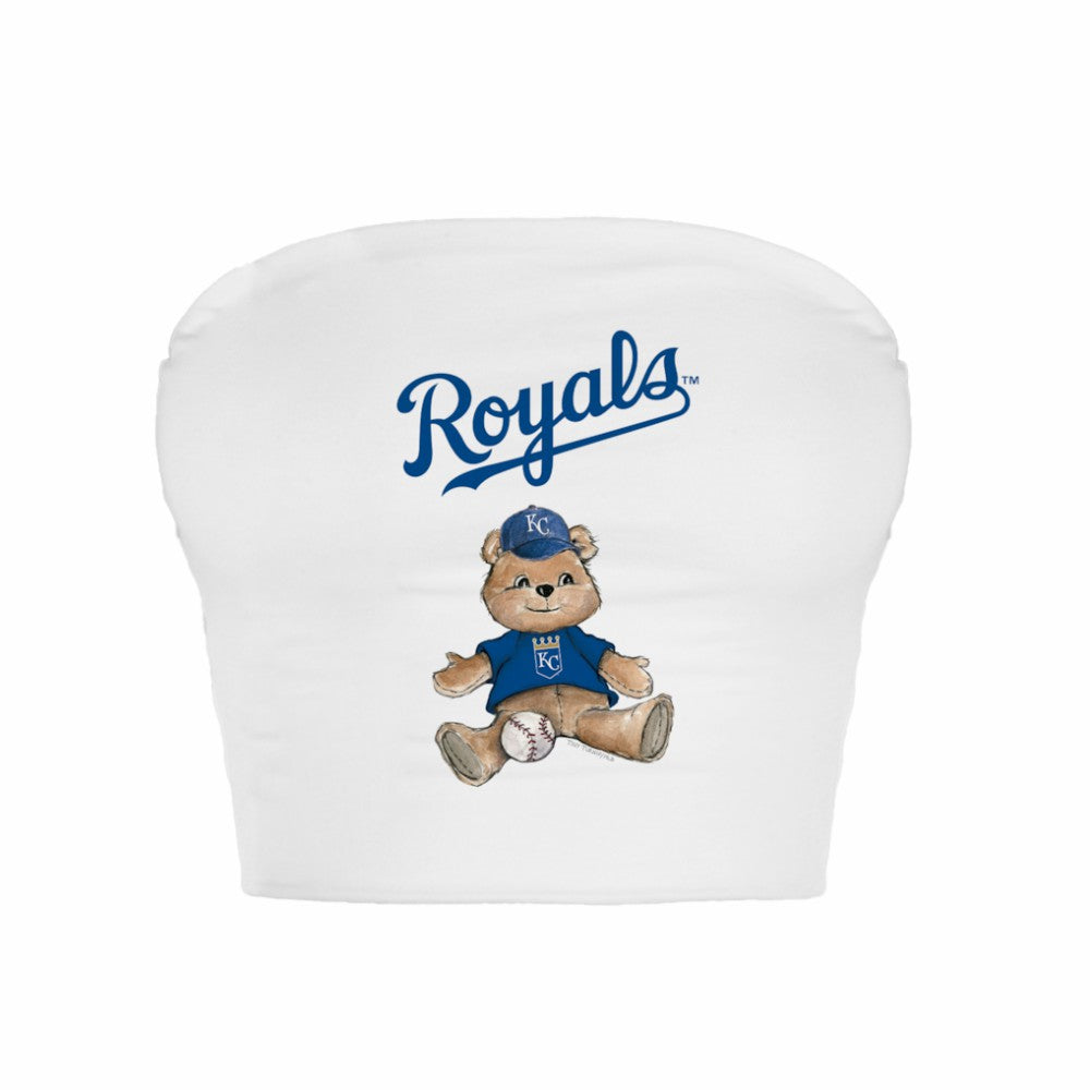 Kansas City Royals Tiny Turnip Women's Teddy Bear Crop Tube Top - MLB Tops