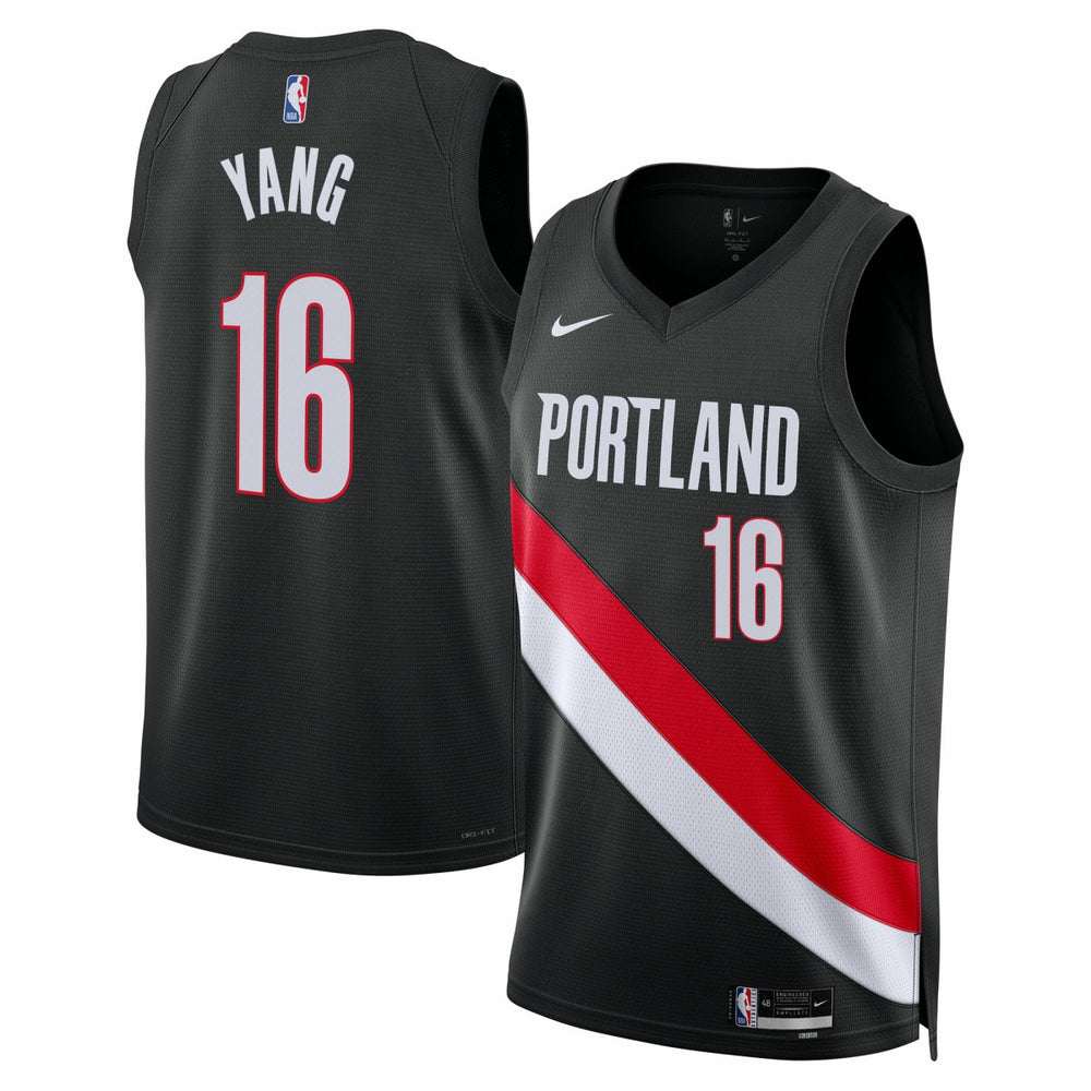 Black Yang Hansen Portland Trail Blazers Unisex Swingman Jersey | NBA