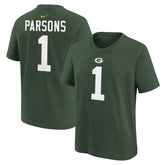 Green Bay Packers Micah Parsons Youth Player Name & Number T-Shirt | NFL Sale