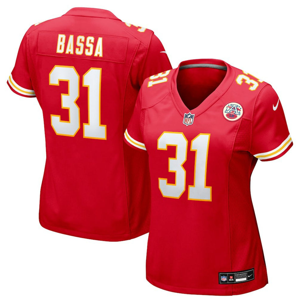 Kansas City Chiefs Jeffrey Bassa Women's Team Game Jersey | NFL Online