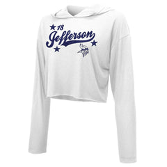 Minnesota Vikings Justin Jefferson Majestic Threads Women's Glitter Wordmark Hoodie | NFL Hot